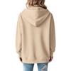 Damen-Hoodie mit halbem Reißverschluss, Kordelzugkapuze und Tasche für legere Alltagsmode