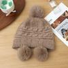 Cute Hairball Knitted Thermal Hat Women's Plush Thickened Ear Protector Wool Hat