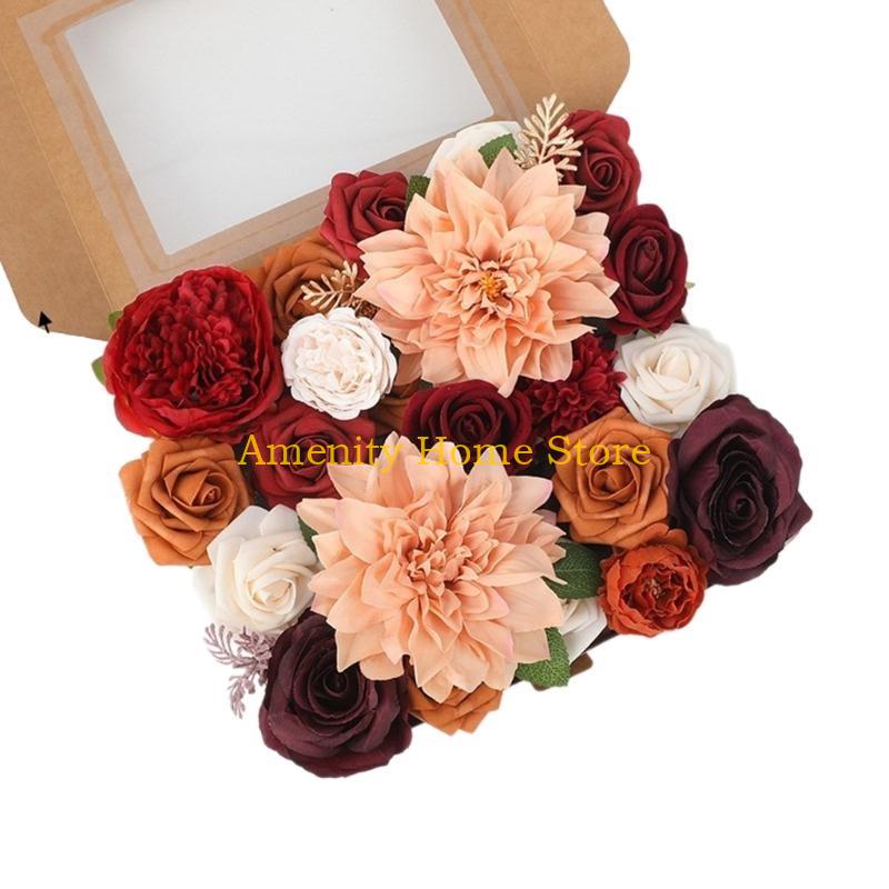 F26C Künstliche Blumen Basteln Kunstblumen Großhandel Seidenblumen Großhandel Leicht zu lernen DIY Bastelartikel für Hochzeitsfeier