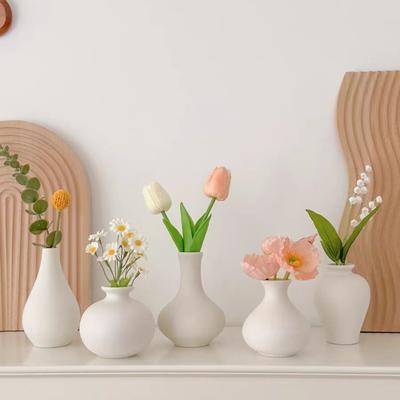5-piece Set of Simple Ceramic Vases, Fresh Small Vases, Desktop Decorations, Simple Porch, TV Cabinet, Home Crafts