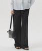 Aheule Ciro Cotton-Touch Banding Wide Straight Pants_Black