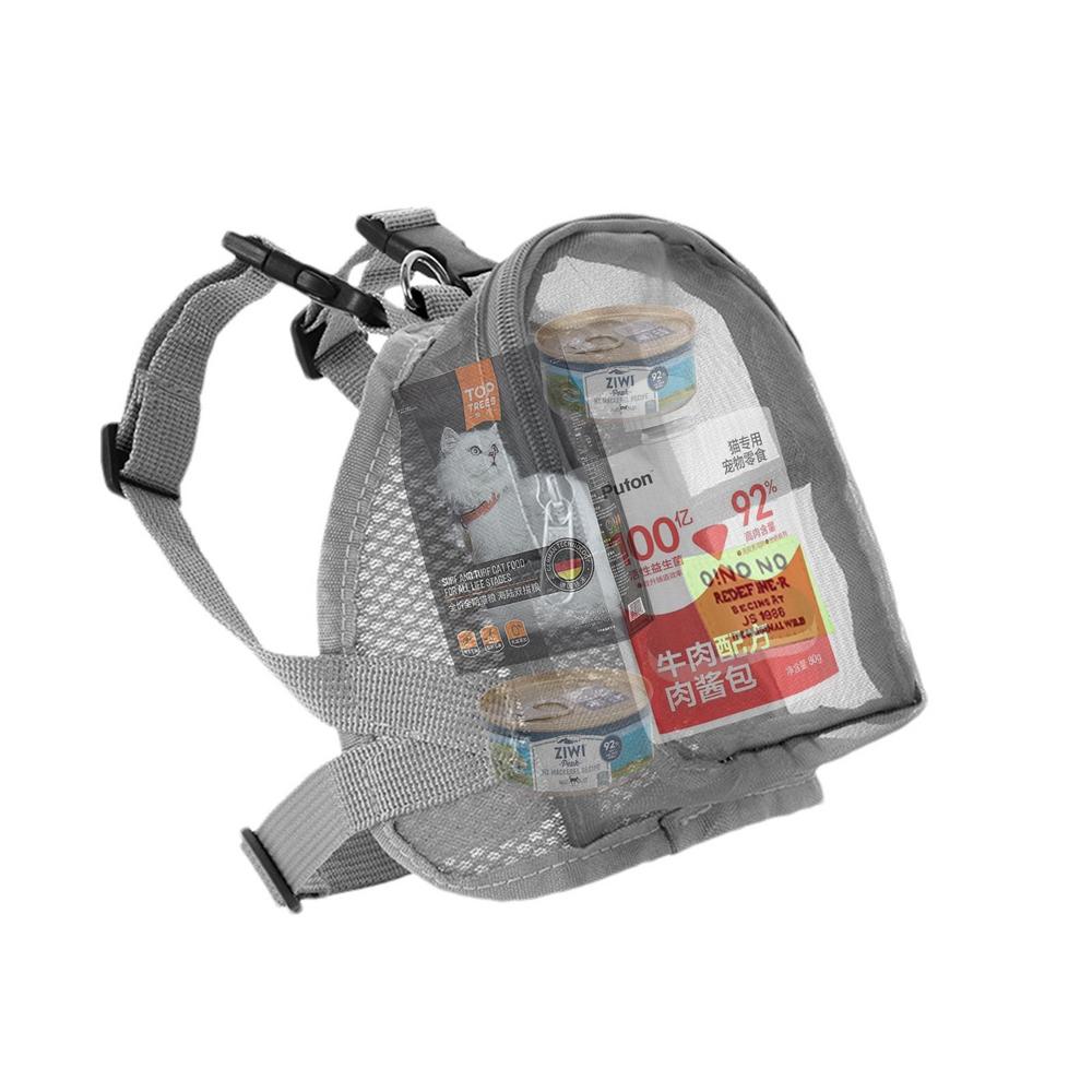 Pet Backpack Harness Mesh Dog Harness Backpack With Leash Pet Self Carrier Poop Bag Dispenser No Pull Saddle Bag Vest For