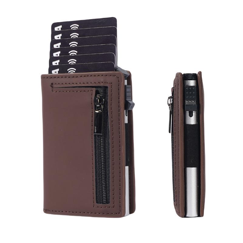 Автоматический выдвижной алюминиевый держатель для карт с RFID-защитой от кражи