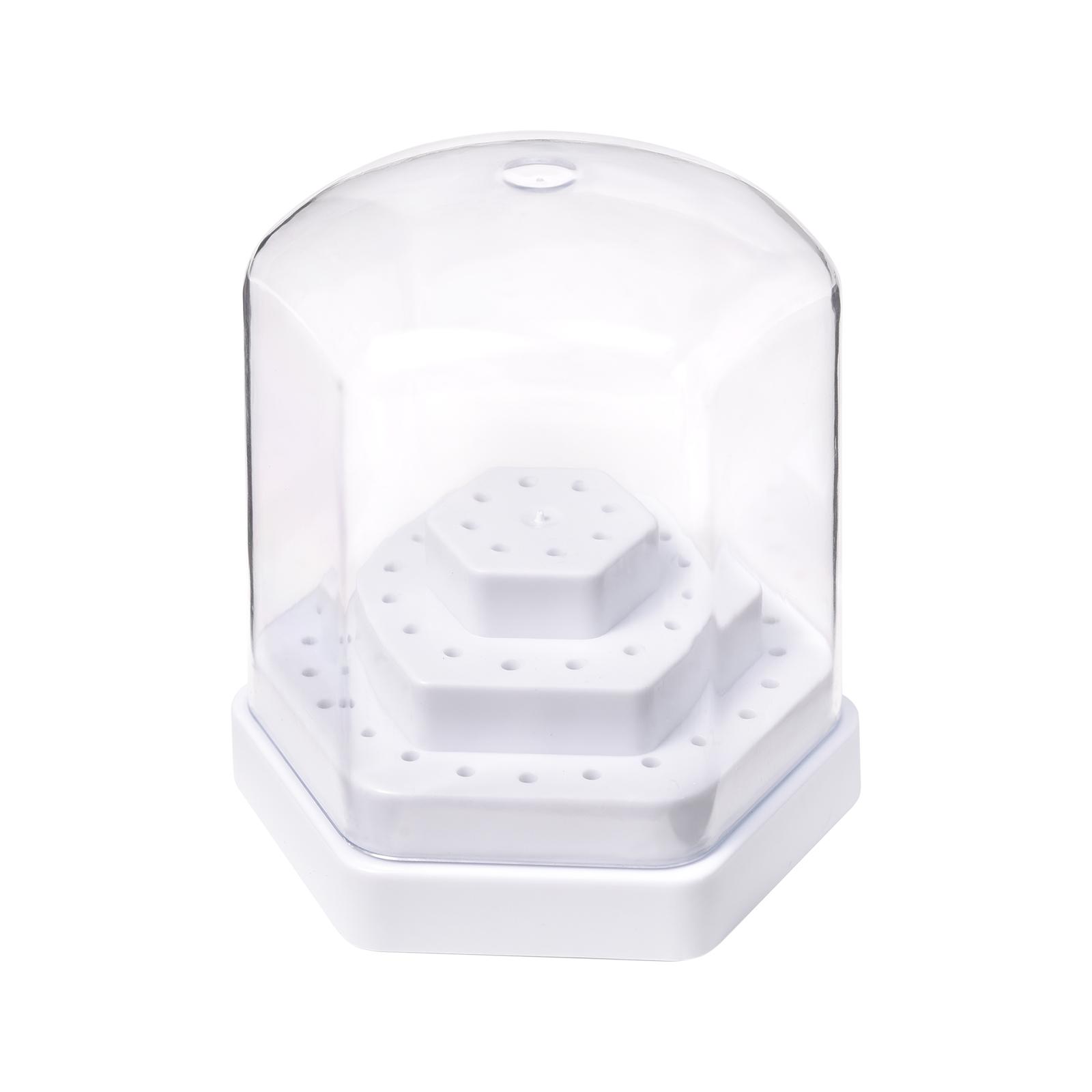 

1 шт. Акриловый держатель для боров для маникюра на 48 отверстий Профессиональная коробка для хранения лака для ногтей Дисплей Коробка для боров для стоматологии Хранение