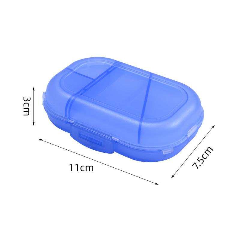 Portable Double Layer Pill Organizer with Eight Compartments Secure Sealed Storage Box for Daily Medication Management