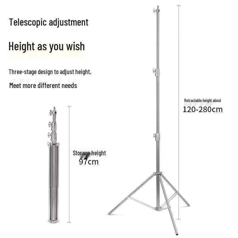 Jundingying 3.3m Stainless Steel Photography C-Stand Kit with 2.5m Boom Arm