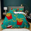 Doughnut Duvet Cover Colorful Tie Dye Qulit Cover For Kids Gift Girly Cute Sweet Multicolor Dessert Food Polyester Bedding Set