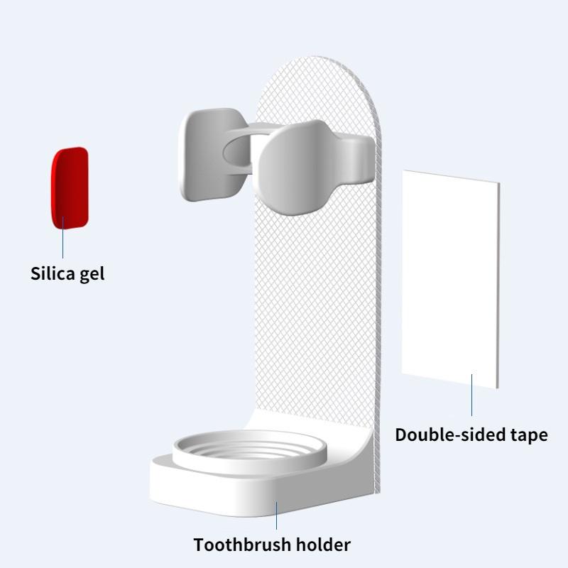 

Регулируемый держатель зубной щетки электрическая зубная щетка основание силиконовое нескользящее настенное крепление подставка для корпуса щетки адаптируется 90% Товары для ванной комнаты белый