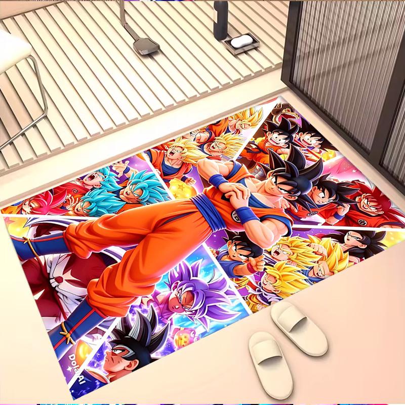 DRAGON BALL Print Rug, Washable Floor Carpet, For Entryway Dorm Laundry Room Office Study, Home Decor Birthday Christmas Gift