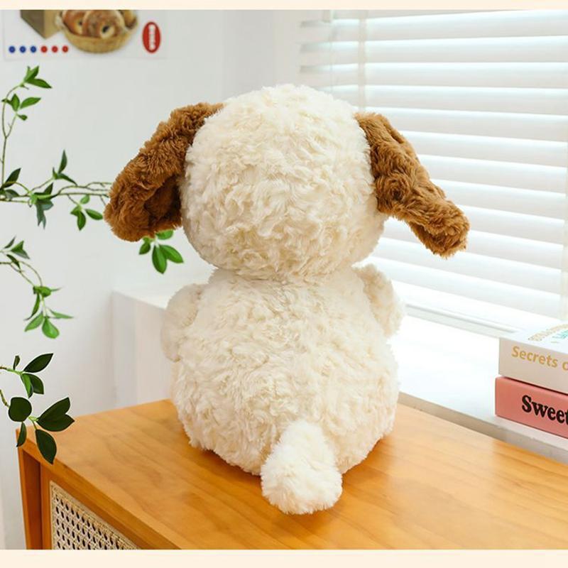30cm Cute and Pitiful Puppy Plush Toy Super Soft Brown Ears Soothing Pillow Puppy Doll Birthday and Festival Gift for Child
