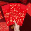 2/5Pcs Gold Foil Designed Red Envelope Bags Christmas Blessing Lucky Money Bags Christmas Party Supplies Happy New Year Gifts