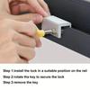 4 PCS Window Lock Buckle Fixed Alloy Non Perforated Window Lock Buckle Anti Pinch Anti-theft Lock Buckle