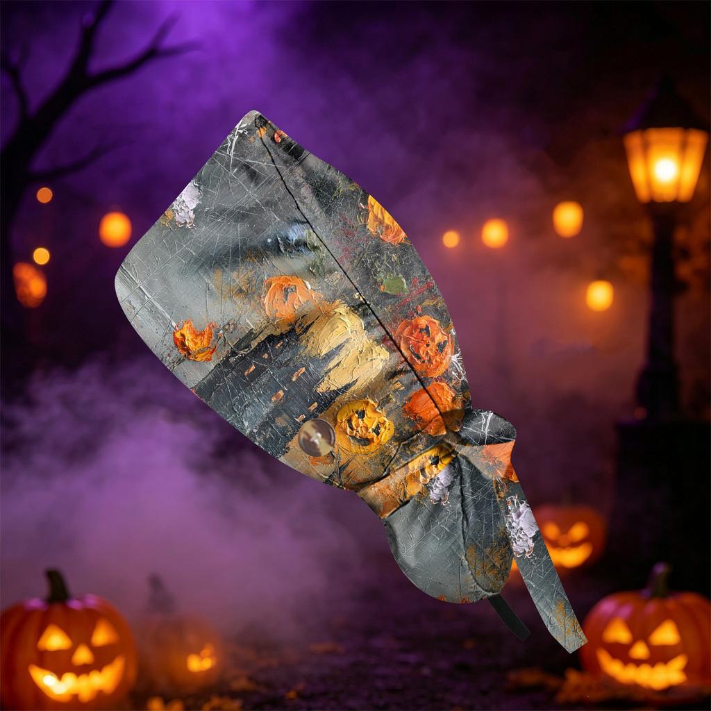 Women's Halloween Printed Ponytail for Work Shower Hair Wrap