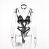 European and American Women's Underwire Shaping Bodysuit with Mesh Straps and Leg Rings - Anti-Sagging
