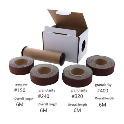 4/5/6 Grits Long Abrasive Sand Paper Rolls Variety Pack with Dispenser Drawable Emery for Woodworking