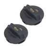 2Pcs Tank Cover Oil Filler Cap Black ABS 06K103485A for CC 1.8L 2.0L Engines 2012‑2017