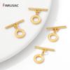 14K Gold Plated Brass OT Clasps Toggle Clasps End Connector for DIY Bracelet Necklace Jewelry Making Findings Accessories