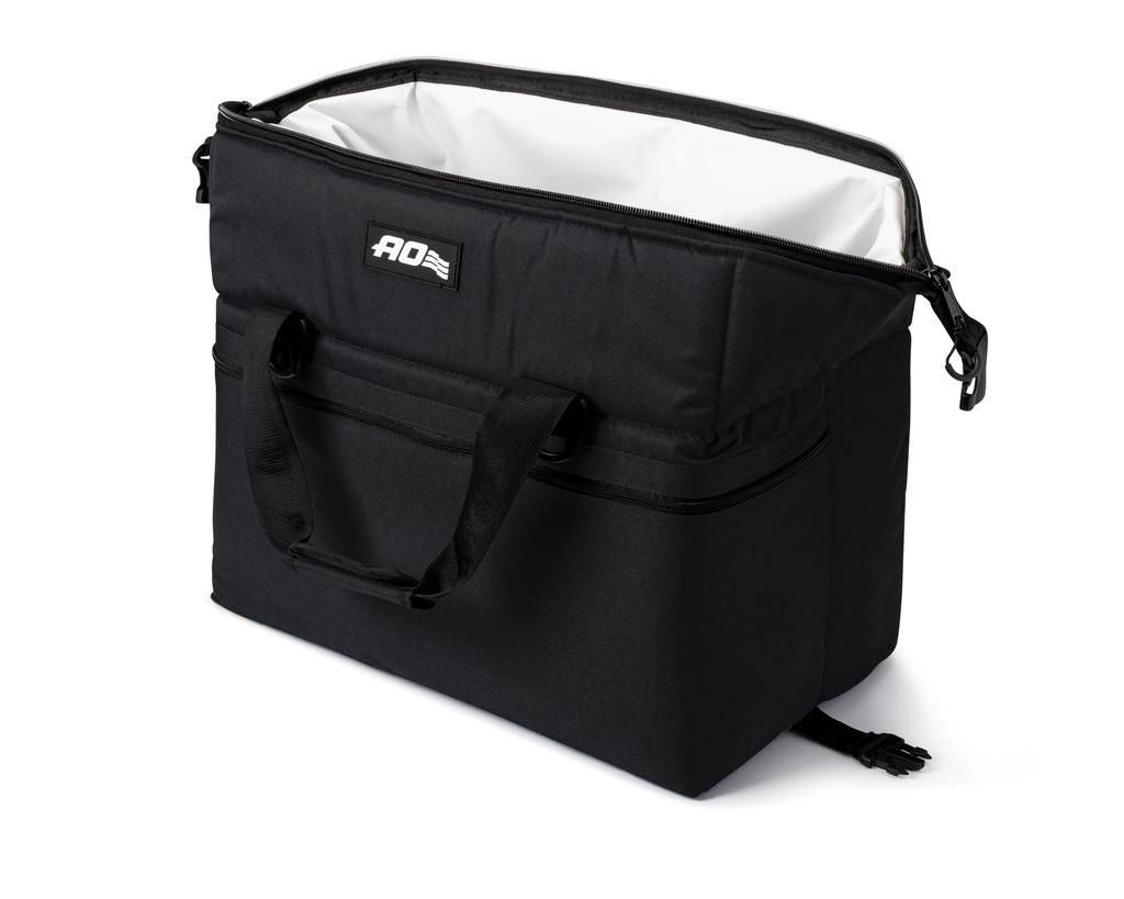 AO Coolers Canvas Soft Insulated Cooler Cooler Insulated Cooler Bag for Outdoor and Picnics Japanese 48-Pack Cooler, Black, 45L, Lightweight, Box,