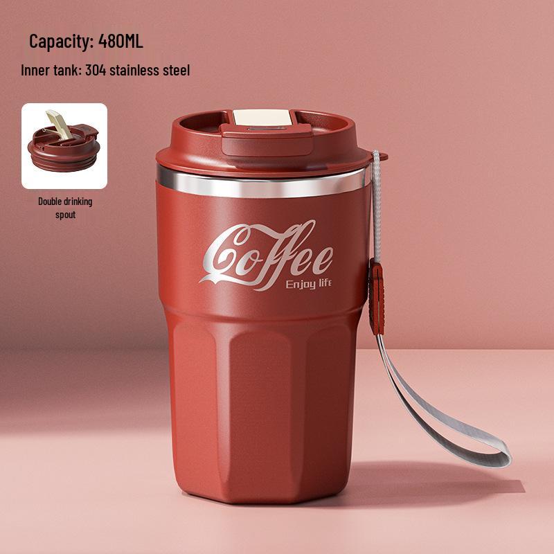 Trendy 304 Stainless Steel Portable Pull-Rope Travel Cup - Cola Coffee Gift Cup
