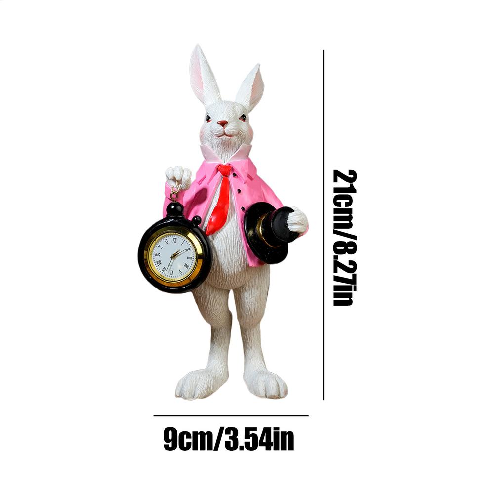 Vintage Alice Wonderland Rabbit Figurine Resin