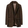 Men's 2025 Winter Fashion Lambswool Shearling Coat, Double-Sided Wear - Casual Style for Young and Middle-Aged