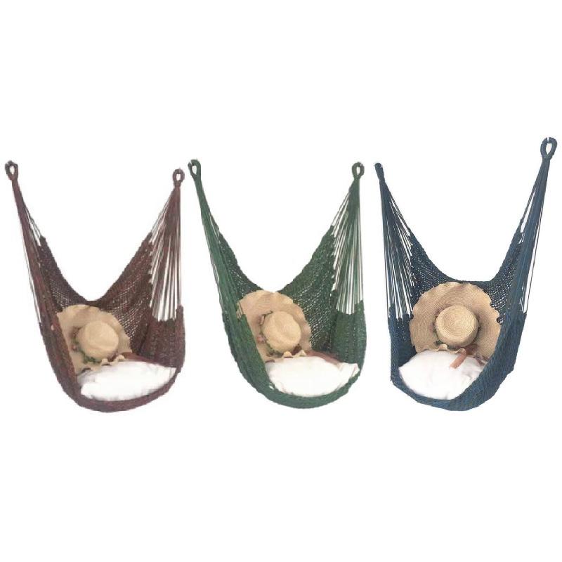 Rede de Balanço Cadeira de Rede Assento de Balanço Suspenso Com Almofada Em Pátio Jardim Externo