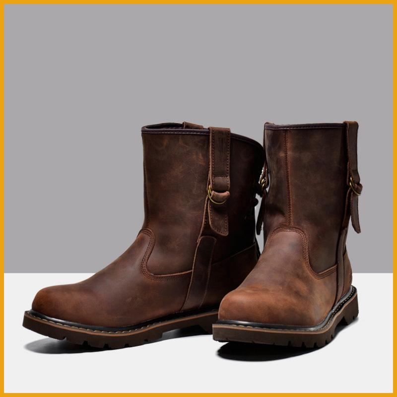 Botas altas de cuero genuino para hombre Botas vintage de cuero de ganado Botas  vaqueras Botas deportivas al aire libre Botas altas antideslizantes comprar  a buen precio — entrega gratuita, reseñas reales