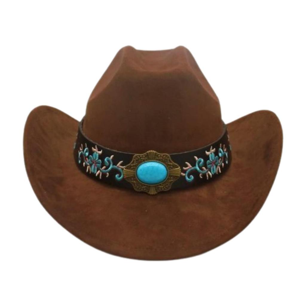 Foreign Trade  Tourism Top Hat Niche Western Cowboy Hat Niche Ethnic Style Skull Stage Dance Performance Hat