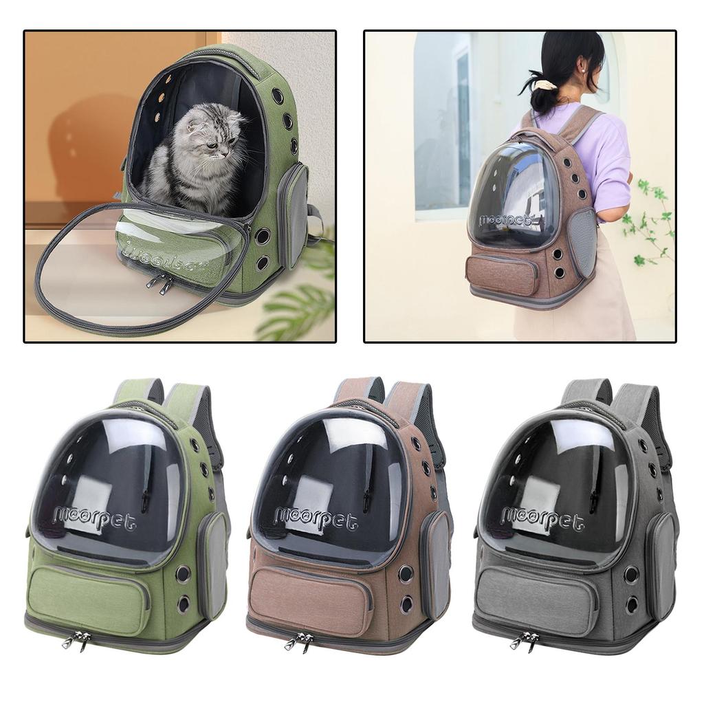 Cat Carrier Backpack Portable Transparent Pet Backpack for Outdoor Hiking Use