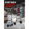 Folding Aluminum Hand Truck Dolly Cart 150KG Capacity Heavy Duty Two-Wheeled TPR Wheels Industrial Cargo Handling Storage