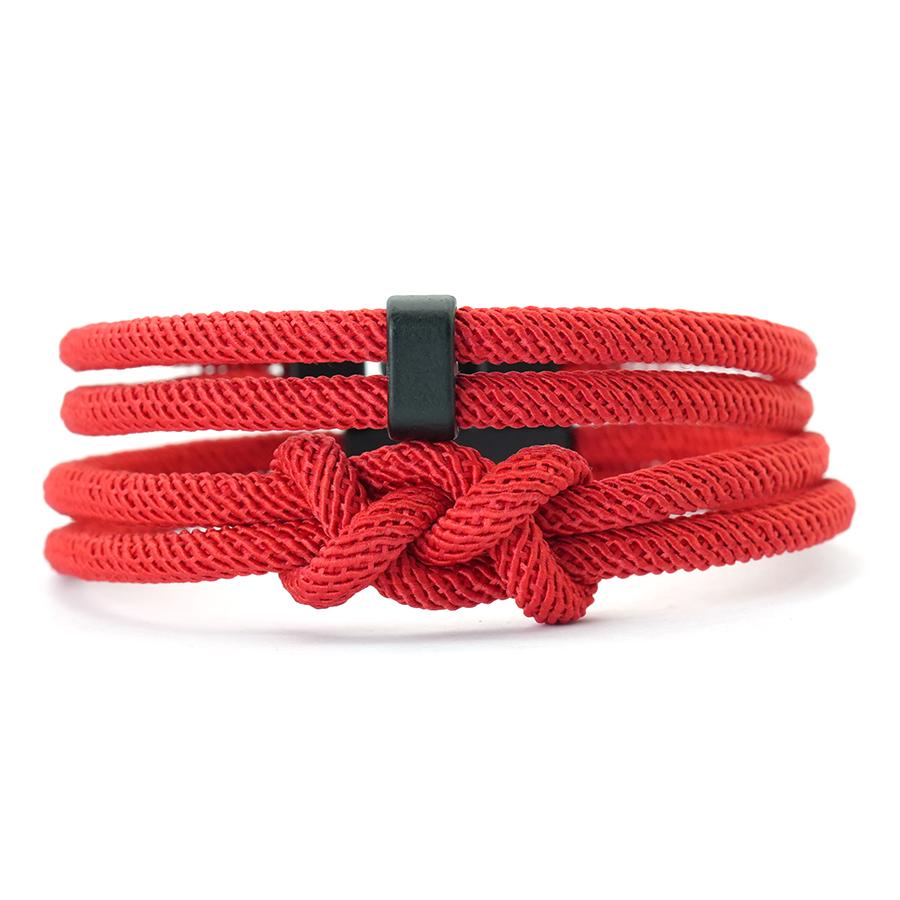 2Pcs Handmade Infinity Knot Men Bracelet Top Grade A 4mm Braided Cord 6 Color Options Daily Casual Jewelry Wrist Accessories