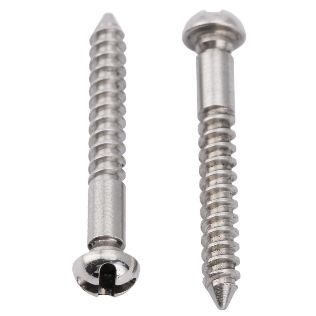 Musiclily Ultra Stainless Steel Tremolo Bridge Screws for Electric Original Color of 30x3.5mm Guitars, (Set 6)