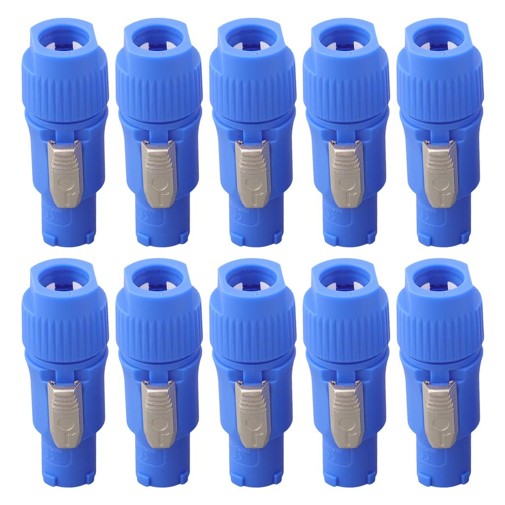 10PCS 3-Pin Power Con Connector Male Speaker Plug 3-Pin Chassis Adapter Male Power Connector 20A 250V AC Power Plug