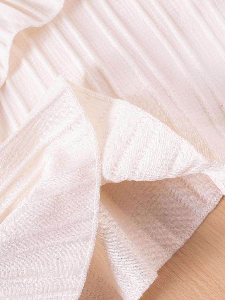 2025 Girls' Sleeveless Ruffle Shorts Set - Lightweight and Breathable for Summer