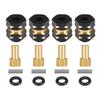4Pcs Brass Wheels Hex Hub Extenders 7mm with Nuts for 1/24 RC Crawler SCX24 Bronco C10 Gladiator AX24 Upgrade Parts