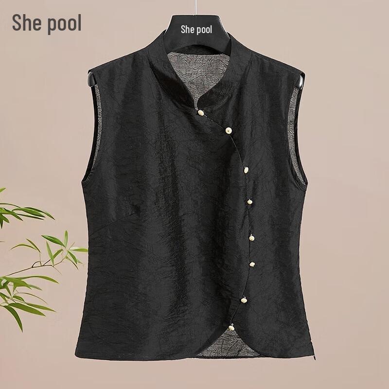Women s Stand-Up Collar Slim Fit Button-Up Blouse L