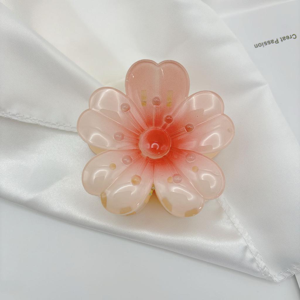 8cm Gradient Flower Hair Clip Women Korean Sweet Hair Claws Crab Clamp Barrettes Girl Hawaiian Headwear Accessories