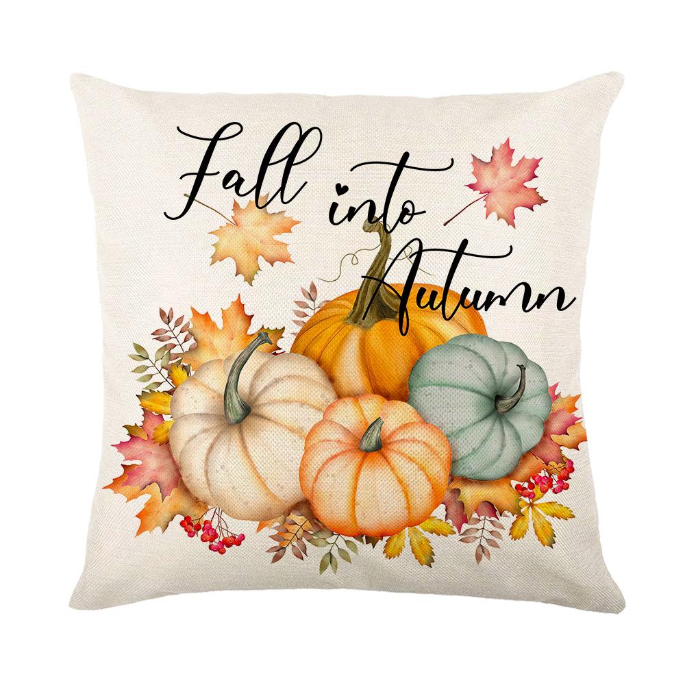 Pillow Cover Autumn Pumpkin Print Pillow Cover for Living Room Sofa Pillow Cushion Cover