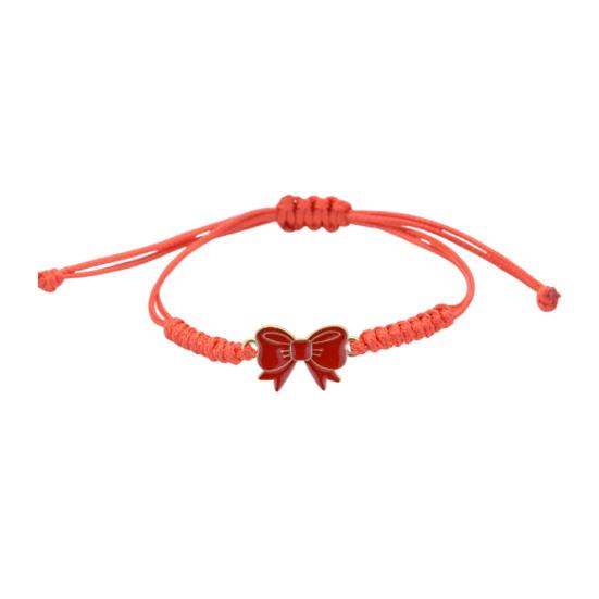 Bow Braided Bracelet Adjustable String Rope Bracelet Handcrafted Cheerleader Bracelet for Cheer Dance Team Friends Gift