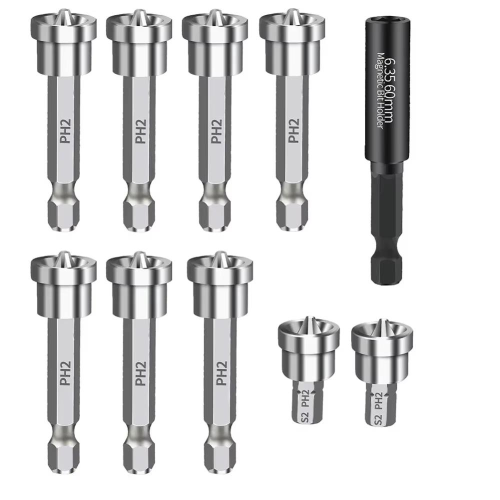 10pcs/set Magnetic Positioning Screwdriver Bits Hex Shank Drill Bit Locating Batch Head  Furniture
