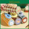 Fabric Material Striped Round Pen Bag With High Style Design For Students And Teens
