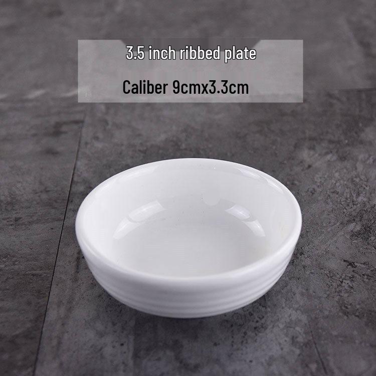 Pure White Ceramic Seasoning Dish for Soy Sauce and Vinegar - Ideal for Creative Hotel or Restaurant Use