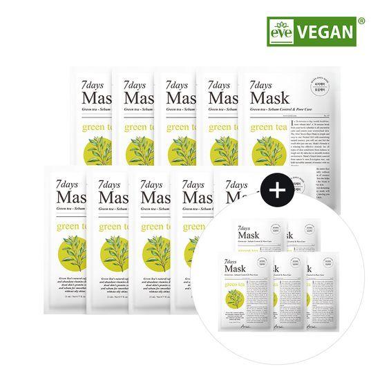 

Ежедневный уход/Освежающие поры ARIUL Маска для лица на семь дней Зеленый чай S 10 листов + 5 листов Акция