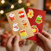 Festive Seals for Glass Bottles 500PCS Colorful Christmas Pattern Stickers Roll Waterproof Self-adhesive PET Snowman Decals Gift Boxes Labels,