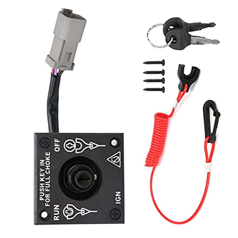 NEW-Ignition Key Switch Start Panel 0176408 For Bombardier Outboard Engine Ignition Without Flameout