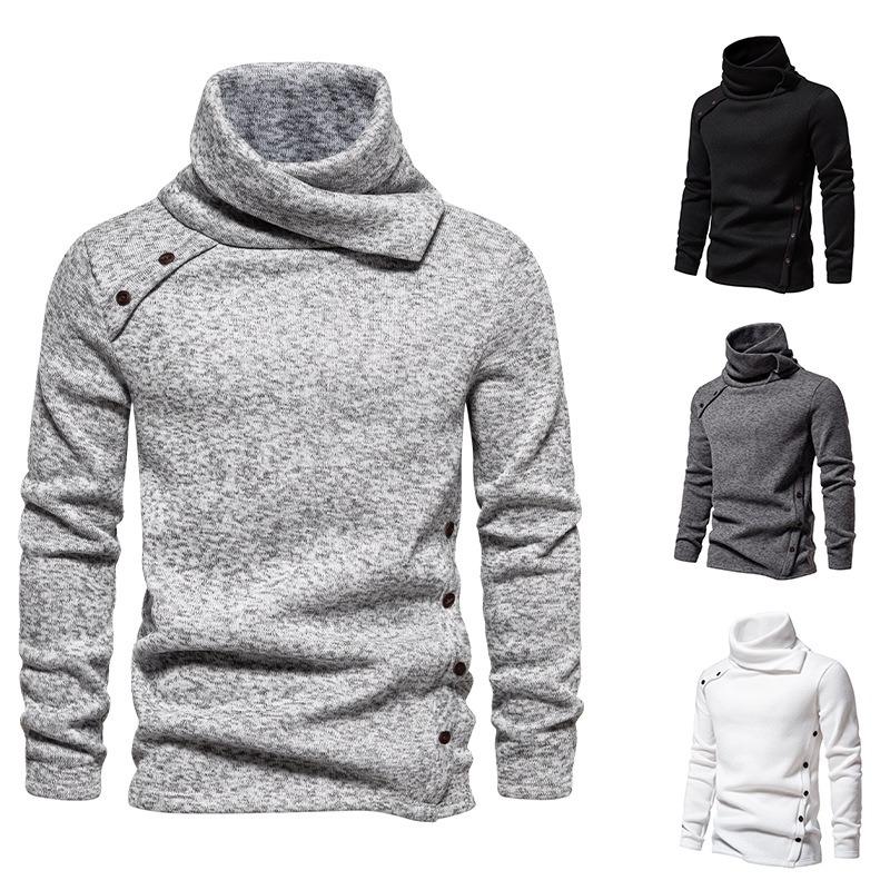 Men S Mock Turtleneck Knit Sweater Casual Solid Long Sleeve