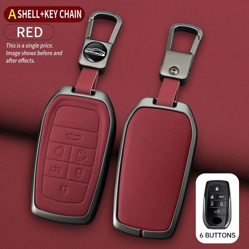 2 3 4 5 6 Buttons Car Key Case Cover For Toyota Gr Sport C-Hr Gazoo Rav4 Racing Mirai Avensis Zinc Alloy Keychain Accessories