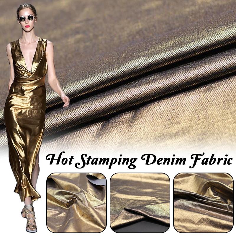 100x150cm Thick Denim Fabric Water Washed DIY Clothing Material Comfortable Designer Hot Stamping Supplies for Fashion Projects