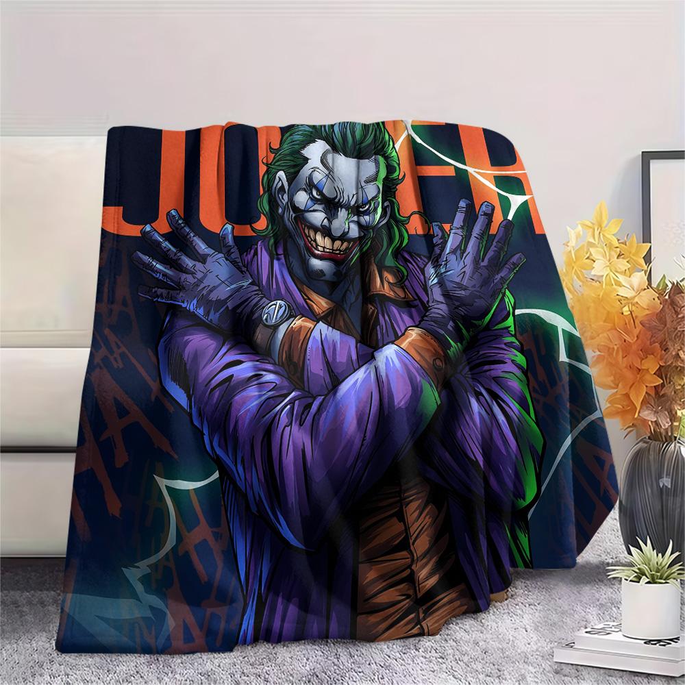 

Text Background Clown Flannel Blanket, Soft Warm Throw for Home Living Room, Ideal Gift for Movie Fans 75x90cm