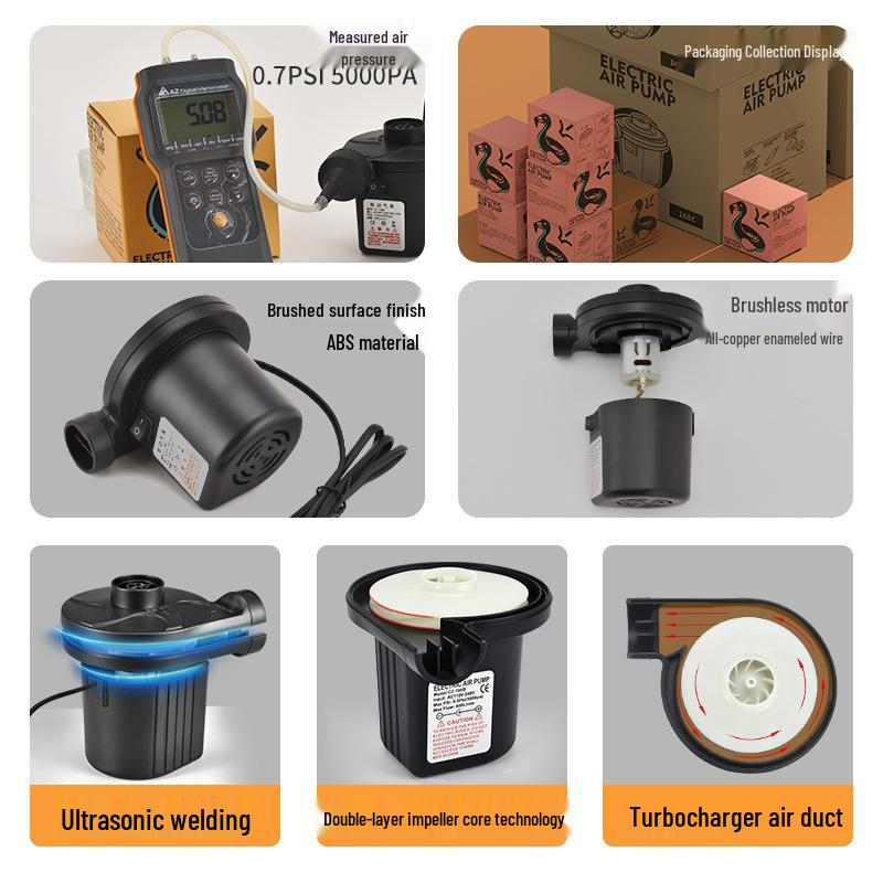 Portable Rechargeable Lithium Battery Air Pump for Home, Car, and Outdoor Inflation/Deflation